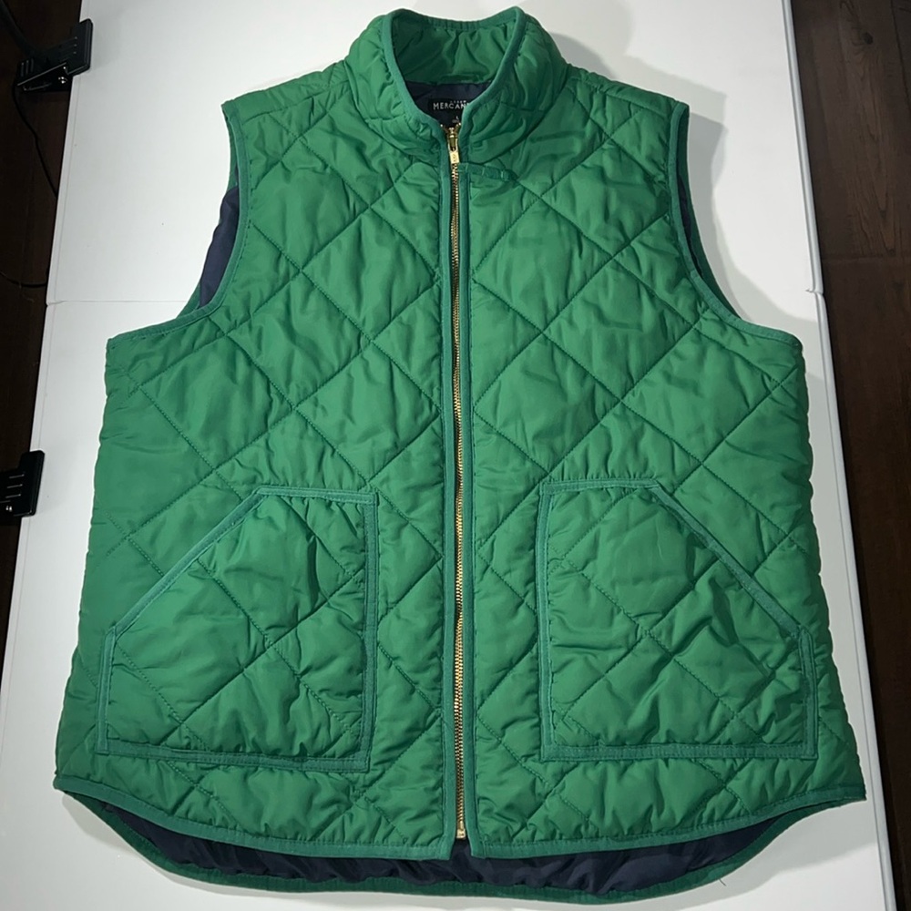 J. Crew Mercantile Walker Quilted Vest, Size Large